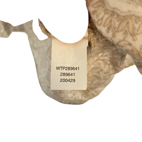 Pure Jill Paisley Organic Cotton 3/4 Sleeve Top Brown Womens Size Large - Picture 11 of 12